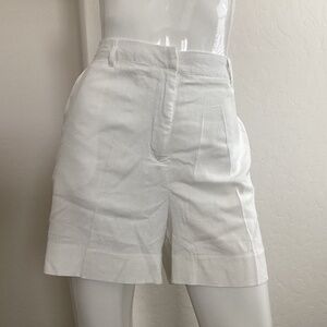 Zac and Rachel NEW WITH TAGS, women’s white linen shorts, sz 14 (waist 18”- 19”)